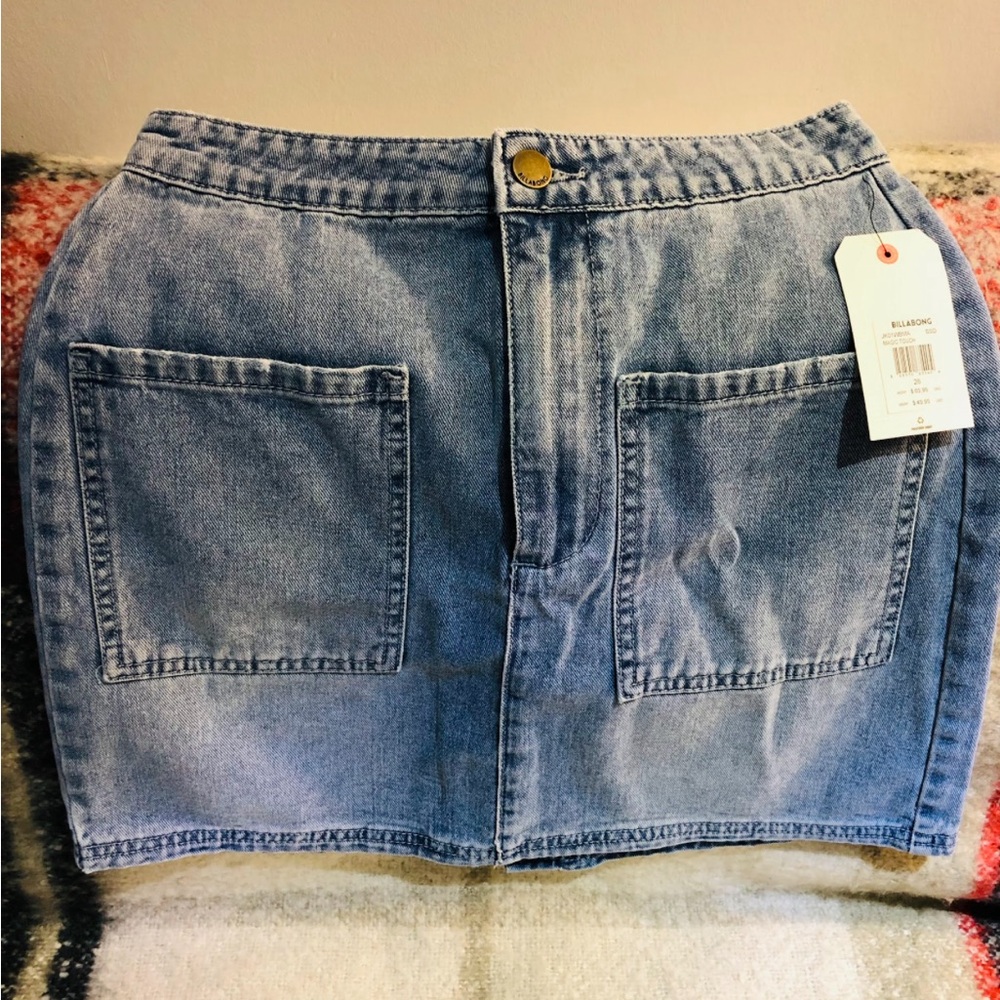 Billabong Blue Denim Mini Skirt